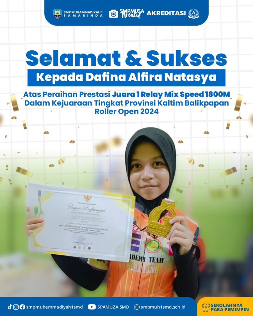 Selamat & Sukses atas diraihnya Juara 1 Relay Mix Speed 1800 Meter dalam Kejuaraan Tingkat Provinsi Kaltim Balikpapan Roller Open 2024