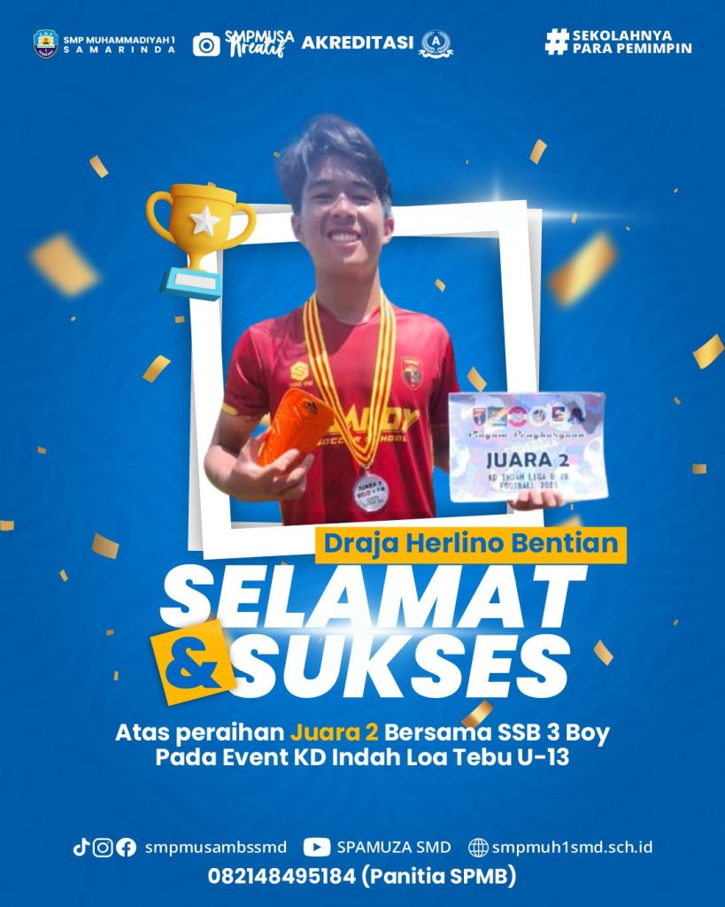 Selamat & Sukses atas diraihnya Juara 2 dalam Event KD Indah Loa Tebu U-13