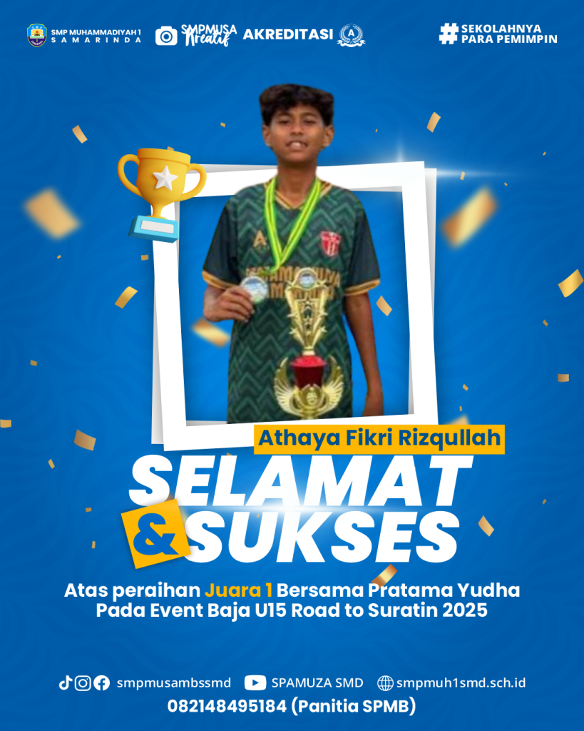 Selamat & Sukses atas diraihnya Juara 1 dalam Event Baja U15 Road to Soeratin 2025